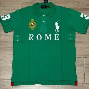 Ralph Lauren Green Polo with Embroidered Crest